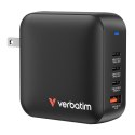 Ładowarka Verbatim Mini GaN 165W 3xUSB-C 1xUSB-A US/EU/UK