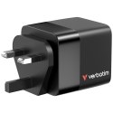 Ładowarka Verbatim Gan 65W 2xUSB-C PD,1xUSB-A, retrac. Przewód 32217