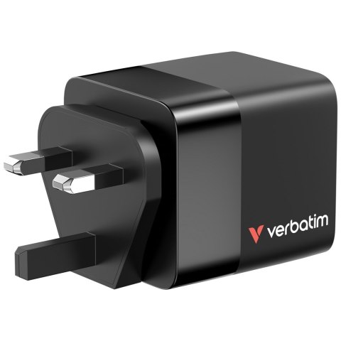 Ładowarka Verbatim Gan 65W 2xUSB-C PD,1xUSB-A, retrac. Przewód 32217