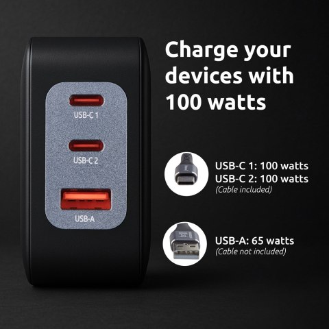 Intenso 7810010 adapter zasilający/ inwentor Wewnętrzna 100 W Czarny