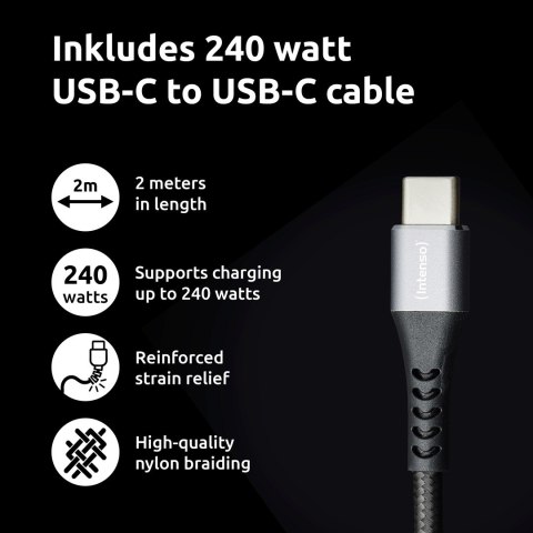 Intenso 7810010 adapter zasilający/ inwentor Wewnętrzna 100 W Czarny