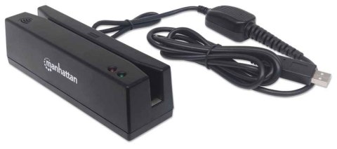 MANHATTAN Magnetkartenleser USB drei Spuren Leser schwarz