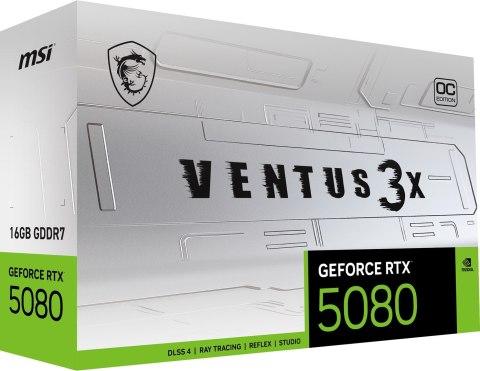 MSI VENTUS GEFORCE RTX 5080 16G 3X OC WHITE karta graficzna NVIDIA 16 GB GDDR7