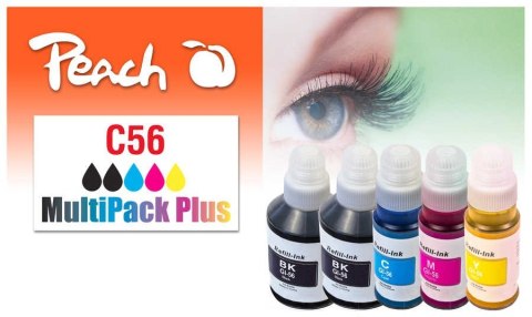 Peach 321698 nabój z tuszem 5 szt. Zamiennik Standardowa wydajność Czarny, Cyjan, Purpurowy, Żółty