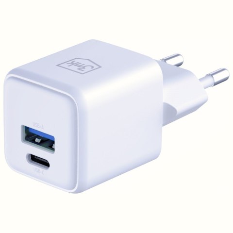 3MK Ładowarka sieciowa Hyper GaN 20W 1xUSB-A 1xUSB-C PD QC4+ biała