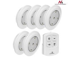 Zestaw 6 lamp LED Maclean MCE165 z pilotem na baterie 3xAAA