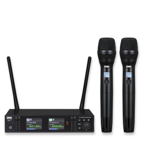 DNA Professional XMIC 2 - podwójny zestaw bezprzewodowy 2x mikrofon doręczny + odbiornik (518-542 MHz)