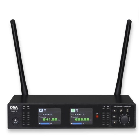 DNA Professional XMIC 2 - podwójny zestaw bezprzewodowy 2x mikrofon doręczny + odbiornik (518-542 MHz)