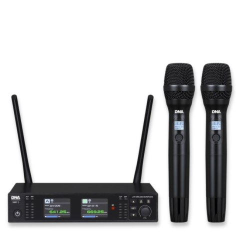 DNA Professional XMIC 2 - podwójny zestaw bezprzewodowy 2x mikrofon doręczny + odbiornik (518-542 MHz)