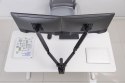 Gembird Ramię/uchwyt na dwa monitory biurkowe, regulowane od 17 cali do 32 cale, obciążenie do 9 kg