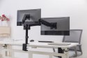 Gembird Ramię/uchwyt na dwa monitory biurkowe, regulowane od 17 cali do 32 cale, obciążenie do 9 kg