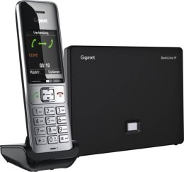 Gigaset BasicLine IP + COMFORT 500HX Telefon w systemie DECT Nazwa i identyfikacja dzwoniącego Czarny, Srebrny