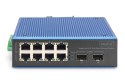 Digitus Przemysłowy 8+2 portowy przełącznik Fast Ethernet