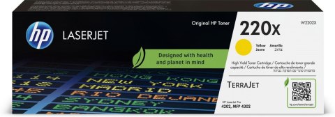 HP Oryginalny wkład z żółtym tonerem 220X LaserJet