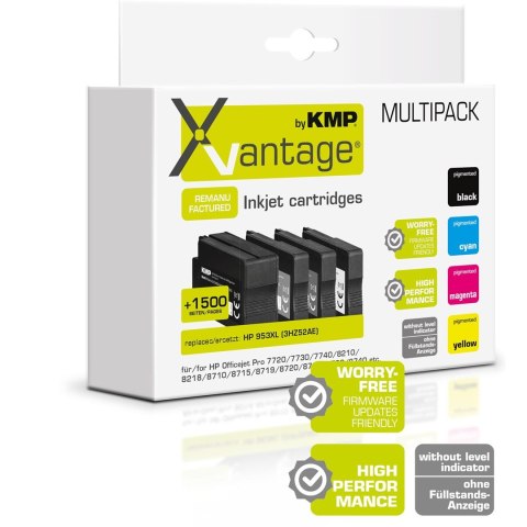 KMP Patrone HP 953XL 3HZ52AE Multi 8300 S. remanufactured