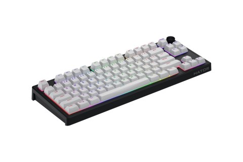 HATOR Skyfall 80 MAG ULTRA 8K klawiatura Gaming USB QWERTY US English Czarny, Biały