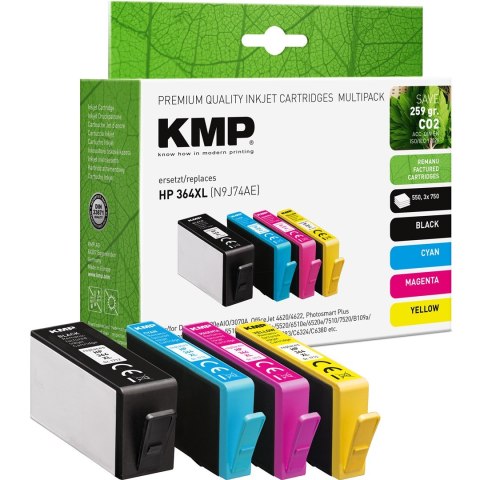 KMP 1712,4005 nabój z tuszem 4 szt. Zamiennik Wysoka (XL) wydajność Cyjan