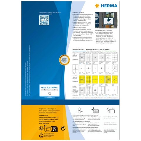 HERMA 9539 samoprzylepne etykiety Prostokąt Biały 160 szt.
