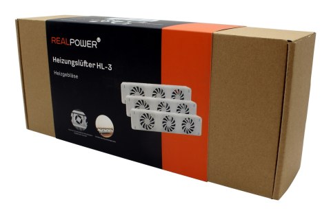 RealPower HL-3 Wewnętrzna Biały Wentylator elektryczny ogrzewacza pomieszczeń