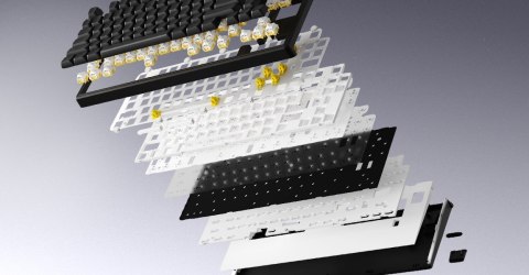 HATOR Skyfall 80 MAG ULTRA 8K klawiatura Gaming USB QWERTY US English Czarny, Biały