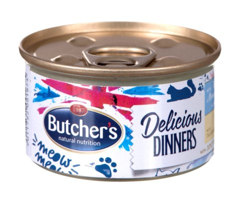 Butcher's Delicious Dinners Cat - mokra karma dla kota z tuńczykiem i rybami oceanicznymi w formie musu - puszka - 85 g