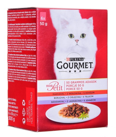 GOURMET Mon Petit Mix Rybny - mokra karma dla kota - 6x50g