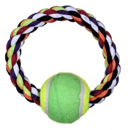 TRIXIE Frisbee z piłką tenisową - zabawka dla psa - o 6 cm / o 18 cm