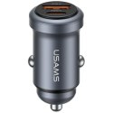 USAMS Ładowarka samochodowa 30W USB-A/USB-C CC322