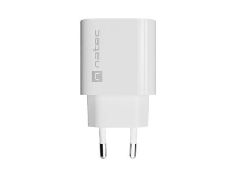 Natec Ładowarka sieciowa Ribera 1xUSB-A 18W biała
