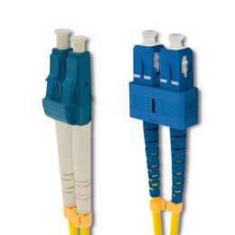 Qoltec Patchcord światłowodowy SC/UPC-LC/UPC | SM | 9/125 | G652D | 1m