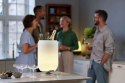Kooduu Lampa LED z głośnikiem i coolerem na napoje Atmos silver