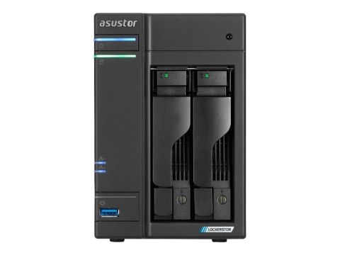 Asustor LOCKERSTOR 2 Gen2 + (AS6702T v2) NAS Desktop Intel® Celeron® N5105 4 GB DDR4 0 TB ADM Czarny
