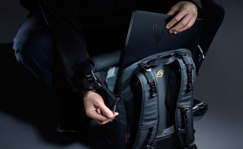 ASUS ROG SLASH Backpack Edition 20 plecak Plecak rolowany Czarny Poliester, Skóra woskowana (Pull Up)