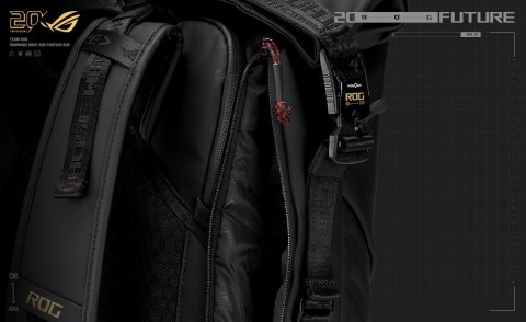 ASUS ROG SLASH Backpack Edition 20 plecak Plecak rolowany Czarny Poliester, Skóra woskowana (Pull Up)