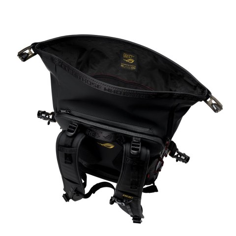 ASUS ROG SLASH Backpack Edition 20 plecak Plecak rolowany Czarny Poliester, Skóra woskowana (Pull Up)