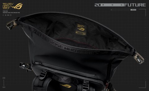 ASUS ROG SLASH Backpack Edition 20 plecak Plecak rolowany Czarny Poliester, Skóra woskowana (Pull Up)