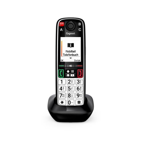 Gigaset EASY 500HX Telefon analogowy/DECT Nazwa i identyfikacja dzwoniącego Czarny, Srebrny