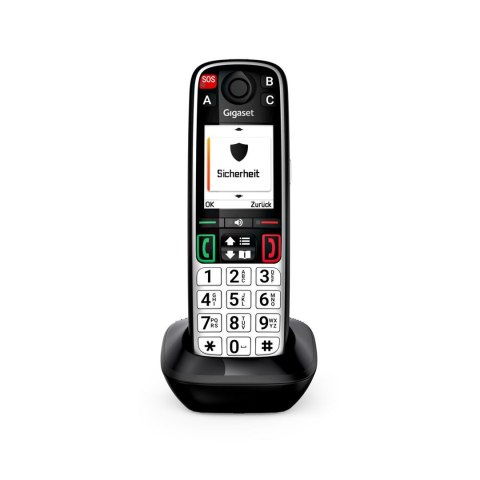 Gigaset EASY 500HX Telefon analogowy/DECT Nazwa i identyfikacja dzwoniącego Czarny, Srebrny