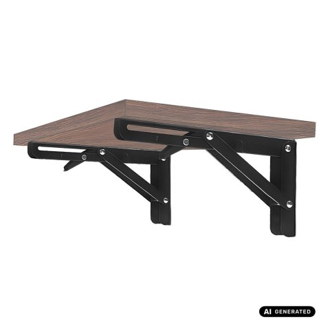 MACLEAN UCHWYT SKŁADANY POD PÓŁKĘ ŚCIENNĄ UCHWYT SKŁADANY PÓŁKI ŚCIENNEJ MACLEAN, MIN 250MM, MAX 500MM, MAX 50KG, 2 SZTUKI, M