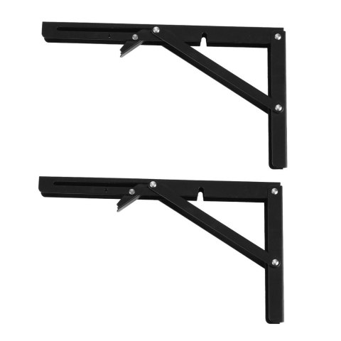 MACLEAN UCHWYT SKŁADANY POD PÓŁKĘ ŚCIENNĄ UCHWYT SKŁADANY PÓŁKI ŚCIENNEJ MACLEAN, MIN 250MM, MAX 500MM, MAX 50KG, 2 SZTUKI, M