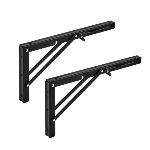 MACLEAN UCHWYT SKŁADANY POD PÓŁKĘ ŚCIENNĄ UCHWYT SKŁADANY PÓŁKI ŚCIENNEJ MACLEAN, MIN 250MM, MAX 500MM, MAX 50KG, 2 SZTUKI, M