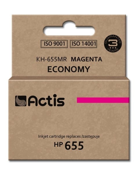 Actis KH-655MR Tusz (zamiennik HP 655 CZ111AE; Standard; 12 ml; czerwony)