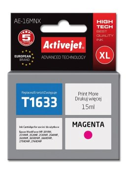 Activejet AE-16MNX Tusz (zamiennik Epson 16XL T1633; Supreme; 15 ml; czerwony)