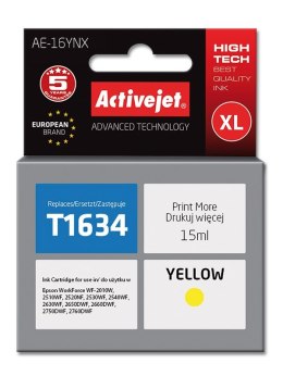 Activejet AE-16YNX Tusz (zamiennik Epson 16XL T1634; Supreme; 15 ml; żółty)