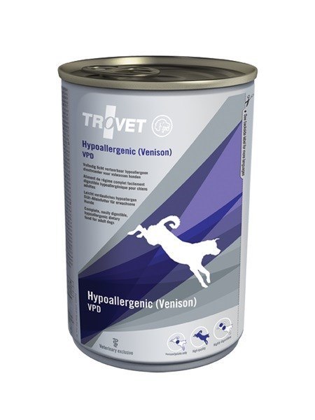 TROVET Hypoallergenic VPD z dziczyzną - mokra karma dla psa - 400 g