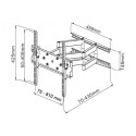 Techly Uchwyt ścienny LCD/LED 42-70cali regulowany, 70kg, czarny