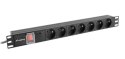 Lanberg Listwa zasilająca Rack PDU 19" 1U 16A 7X 230V PL 2m czarna
