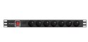 Lanberg Listwa zasilająca Rack PDU 19" 1U 16A 7X 230V PL 2m czarna