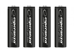 Esperanza Akumulatory NI-MH AA 2600mAh 4szt. czarne