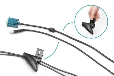 Digitus Maskownica organizer do okablowania (kręgosłup) rogulowana elastyczna 5m czarna